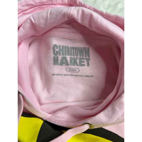 Chinatown‎ Market X Dolls Kill Pink Smiley Ball Gag Hoodie Medium - Picture 5 of 6